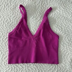 Nikibiki Women's V-Neck Crop Top - Fuchsia